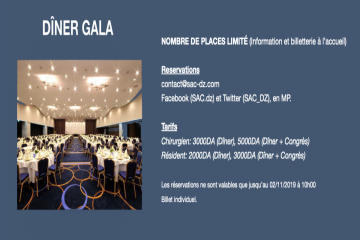 Le Dîner du 27e Congrès National de Chirurgie Le Dîner du 27e Congrès National de Chirurgie