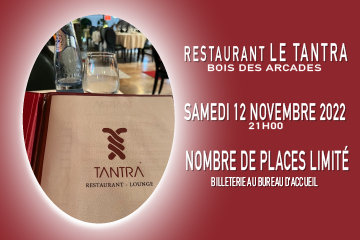 Diner du CNC au restaurant le tantra (bois des arcades) Diner du CNC au restaurant le tantra (bois des arcades)